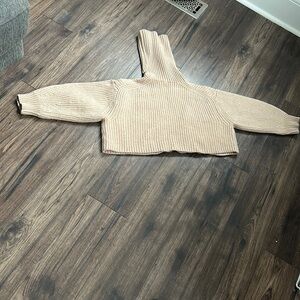 Aritzia Tan Cowl Neck Sweater